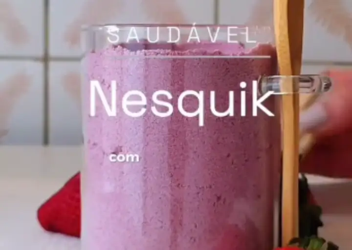 🍓🥛 Nesquik Saudável Caseiro