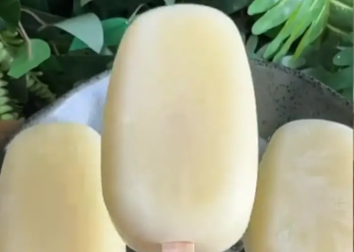 🍍🥥 Picolé Piña Colada Fit — Apenas 2 Ingredientes